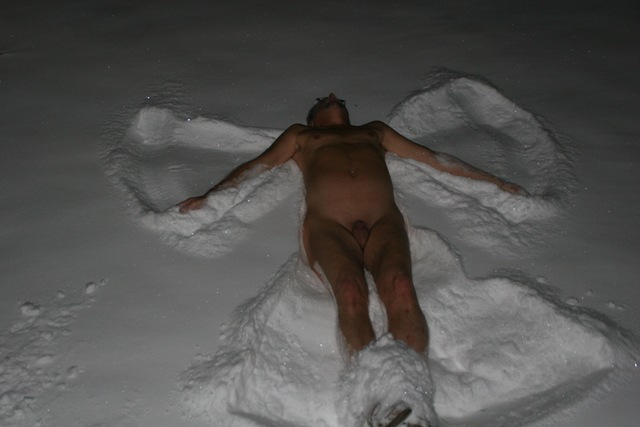 Naturist where he was talking about maybe making naked snow angels